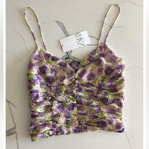 NWT Zara floral top